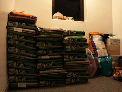170kg of cat food for stray cats