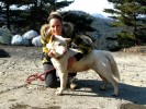 Allison with Crystal the Jindo.